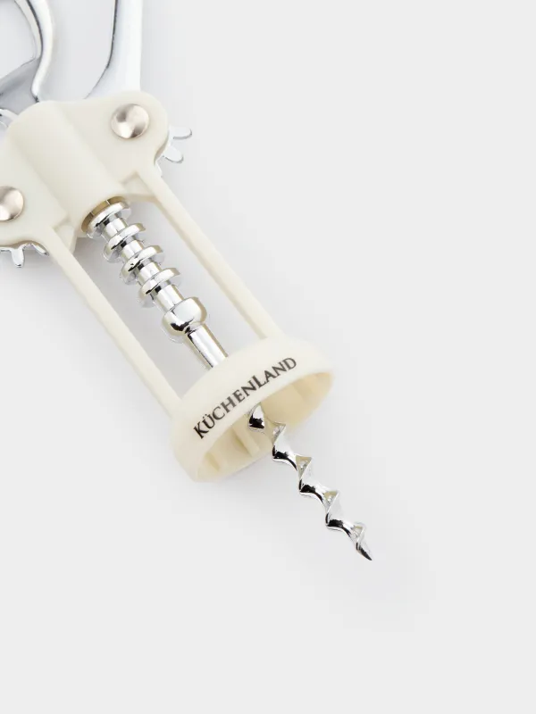 Штопор рычажный, 16 см, металл/пластик, светло-серый, Regular, image-4