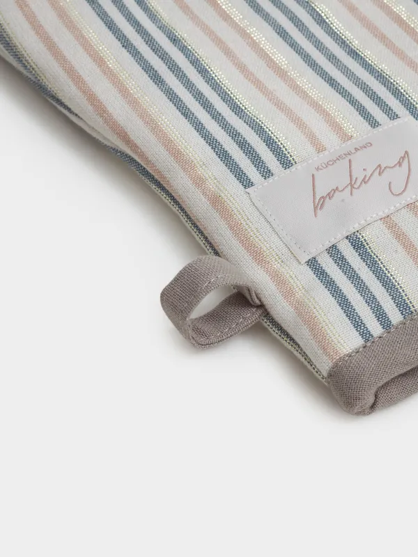 Ыдыс ұстағыш-қолғап, 18х30 см, мақта, сарғылт-қоңыр, Жолақтар, Stripes kitchen, image-4