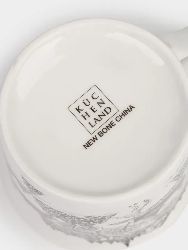 Кружка, 280 мл, фарфор N, белая, Дом в лесу, Forest house, image-5