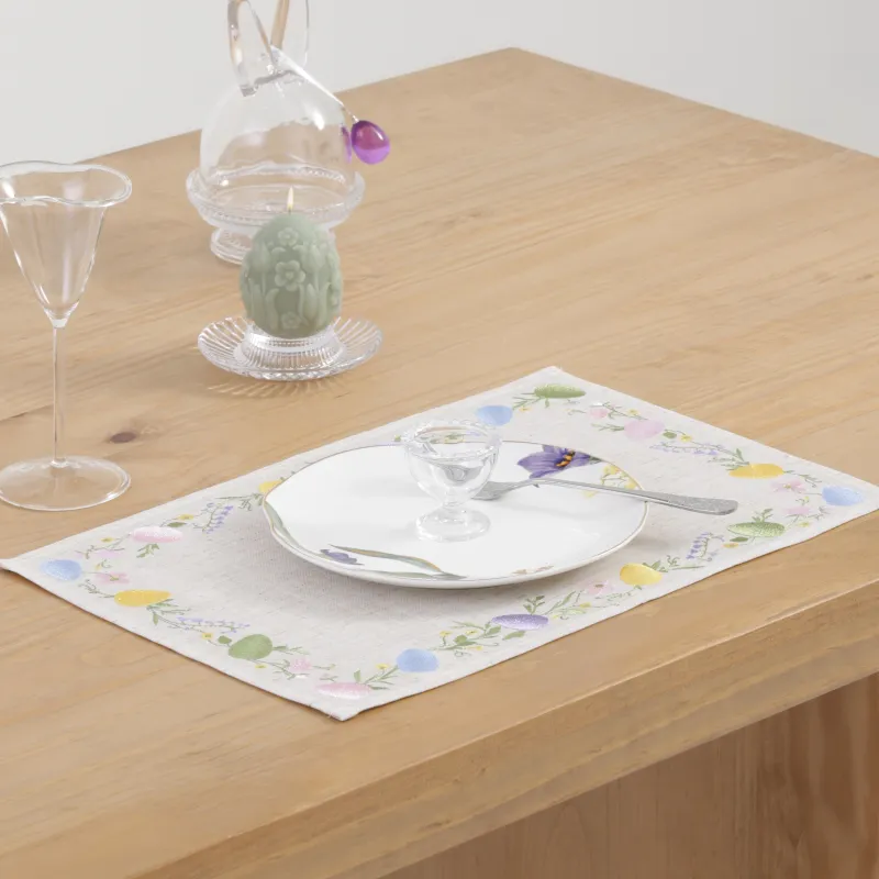 Аспаптарға арналған майлық, 30х45 см, полиэстер/зығыр, тікбұрышты, сарғылт-қоңыр, Пасха жұмыртқалары, Easter