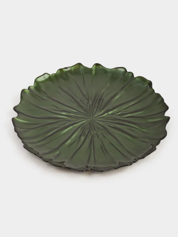 Түскі ас тәрелкесі, 28 см, шыны, жасыл, Verge, image-1