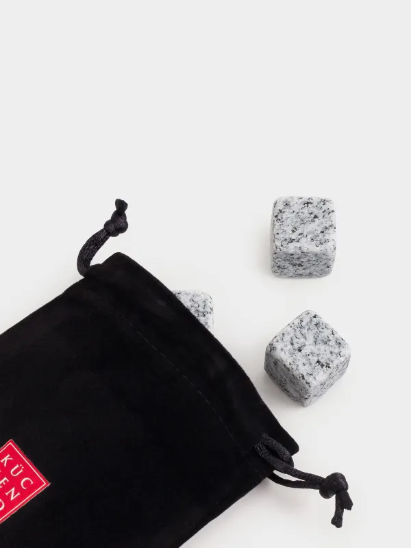 Виски жинағы, 2 адам, 6 зат, стақандар/текшелер, шыны/стеатит, Кракелюр, Ice, image-4