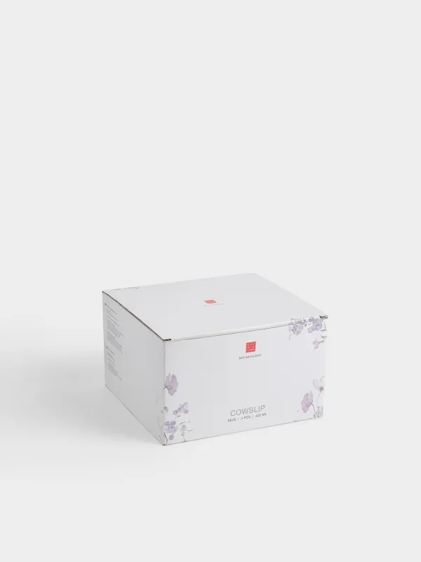 Саптыаяқ, 420 мл, 4 дана, фарфор N, ақ, Дала гүлдері, Cowslip, image-5