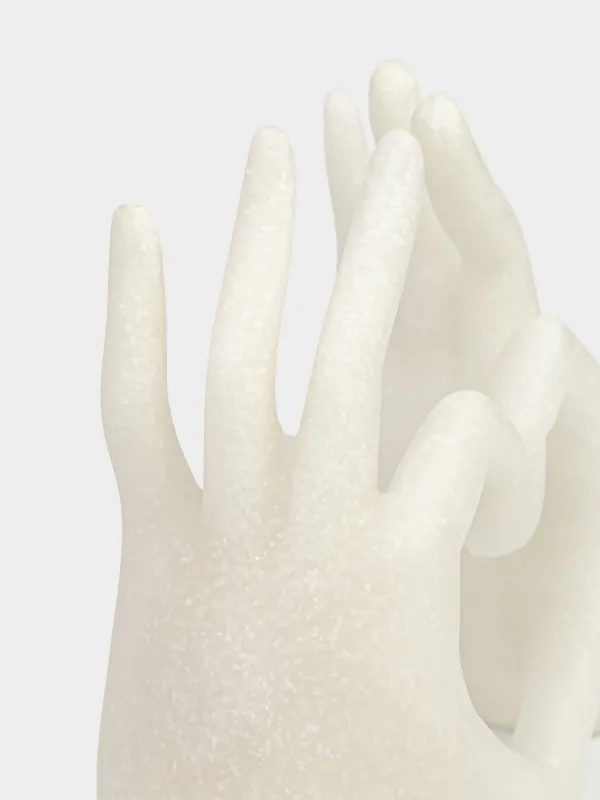 Мүсінше, 20х17 см, полирезин, сүт түстес, Жүрек қимылы, Hand, image-4