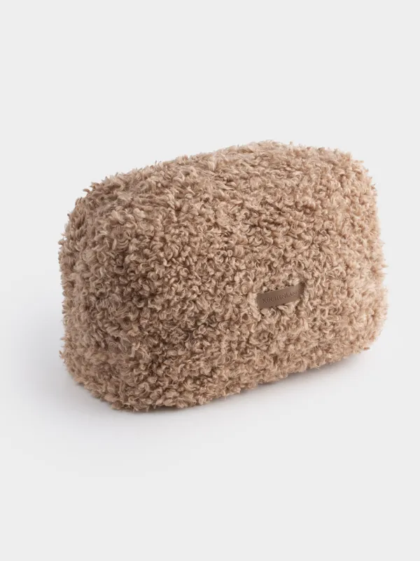 Косметичка, 27х17 см, искусственный мех, коричневая, Curled, image-1