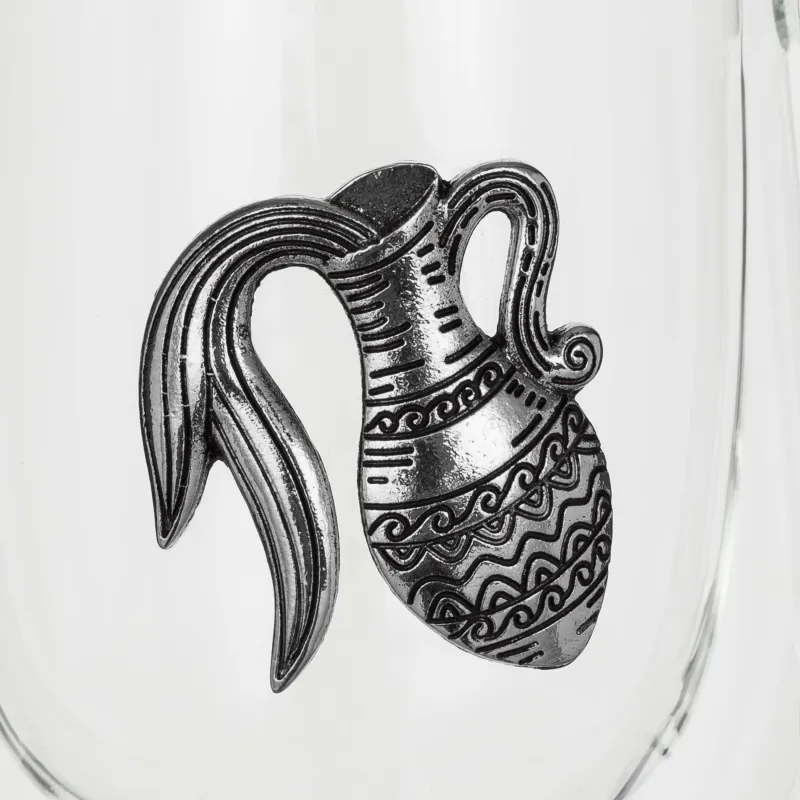 Саптыаяқ, 350 мл, металлдан жасалған шыны, күміс, Суқұйғыш, Air zodiac, image-5