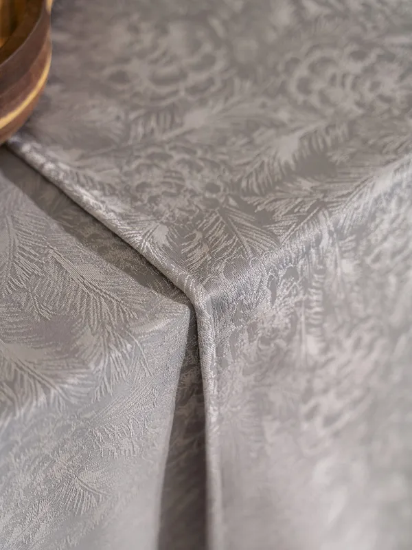 Дорожка настольная, 40х160 см, жаккард, полиэстер, серая, Шишки, Spruce cones, image-6