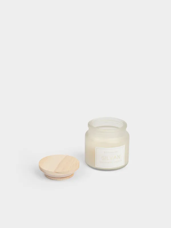 Свеча ароматическая, 6х6 см, в подсвечнике, с крышкой, стекло, матовая, Gourmand Vanilla, Silvan, image-3