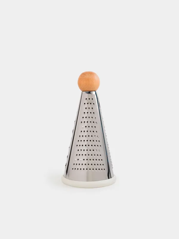 Терка, 20 см, сталь/дерево, круглая, бежевая, Wood kitchen, image-1