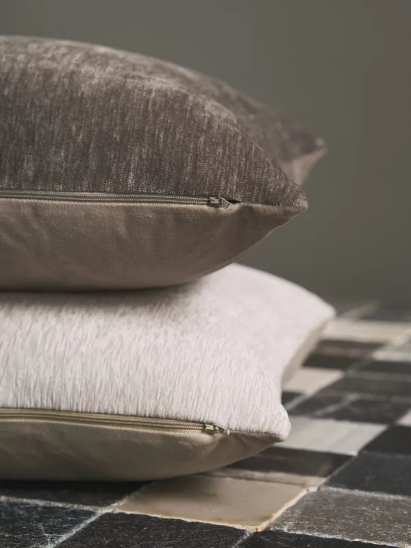 Сәндік жастық, 45×45 см, шенилл/вельвет, қою сұр, Aesthetics, Chenill, image-7