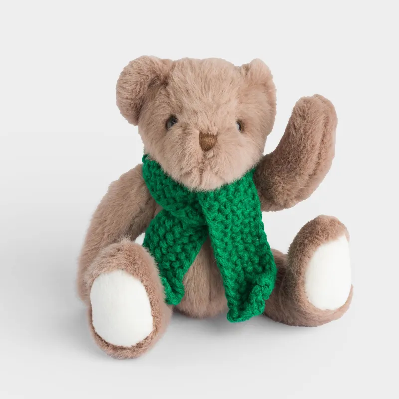 Ойыншық, 25 см, жұмсақ, қозғалмалы аяқтары бар, полиэстер, қоңыр, Аю, Bear, image-2