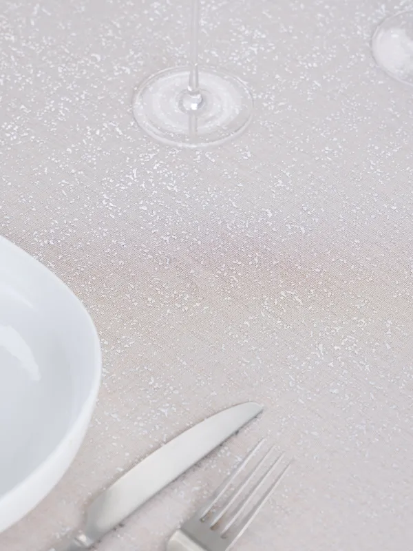 Дастархан, 170х250 см, полиэстер, ақ, Күміс шашыраулар, Heaven silver, image-2