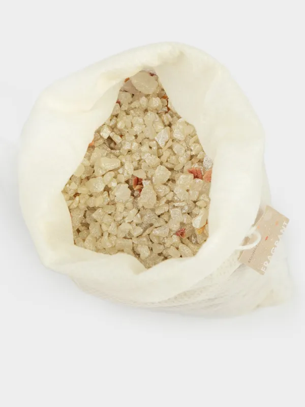 Ваннаға арналған тұз, 175 гр, ақ, пакетте, кептірілген раушан гүлдері бар, Шабдалы раушаны, Fragrant salt, image-2