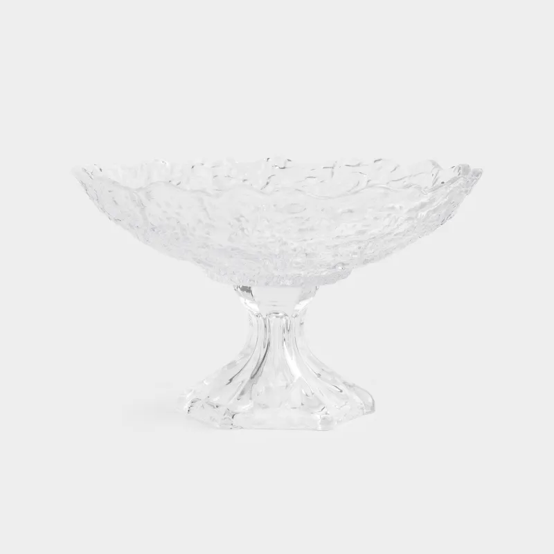 Жеміс вазасы, 30х19 см, аяқты, шыны Р, Frozen, image-0