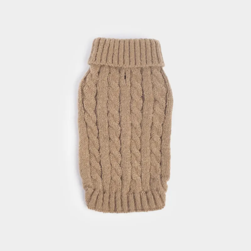 Жануарлар свитері, 32 см, өлшемі S, полиэстер, қоңыр, Өрімдер, Fashion pet