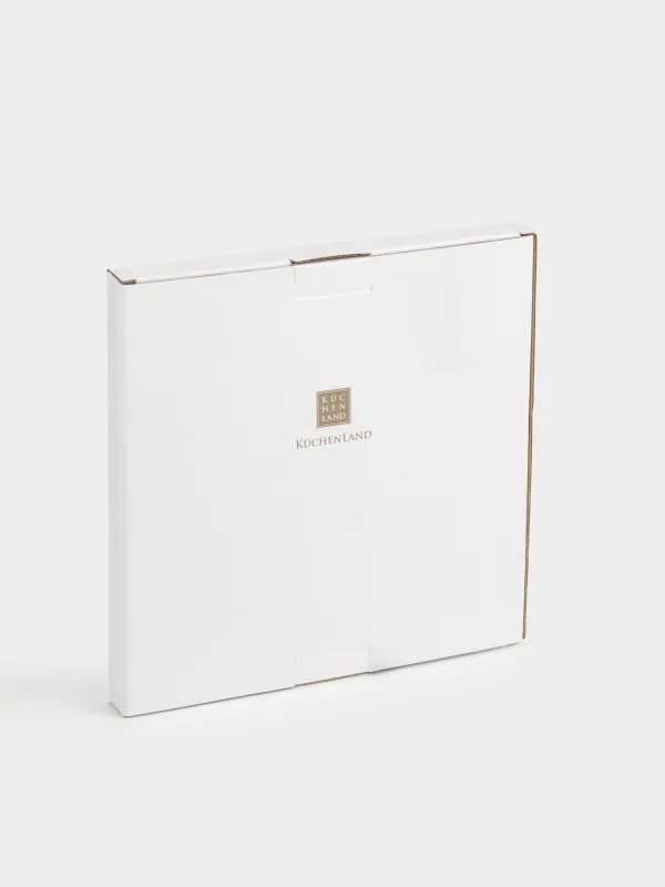 Тіскебасар тәрелкесі, 21 см, фарфор N, ақ, алтын жиектері бар, Анар мен апельсин, Christmas miracle, image-5