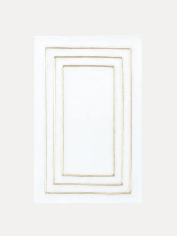 Аспаптарға арналған майлық, 30х45 см, 2 дана, полиэстер, тікбұрышты, ақ, сызықтар, Trim gold, image-0