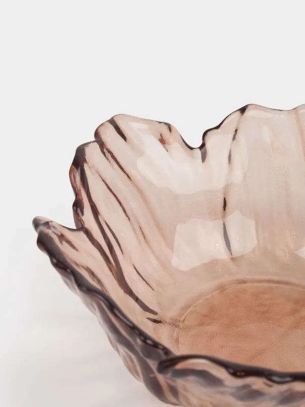 Салатник, 15х6 см, 320 мл, стекло, коричневый, Цветок, Sahara, image-3