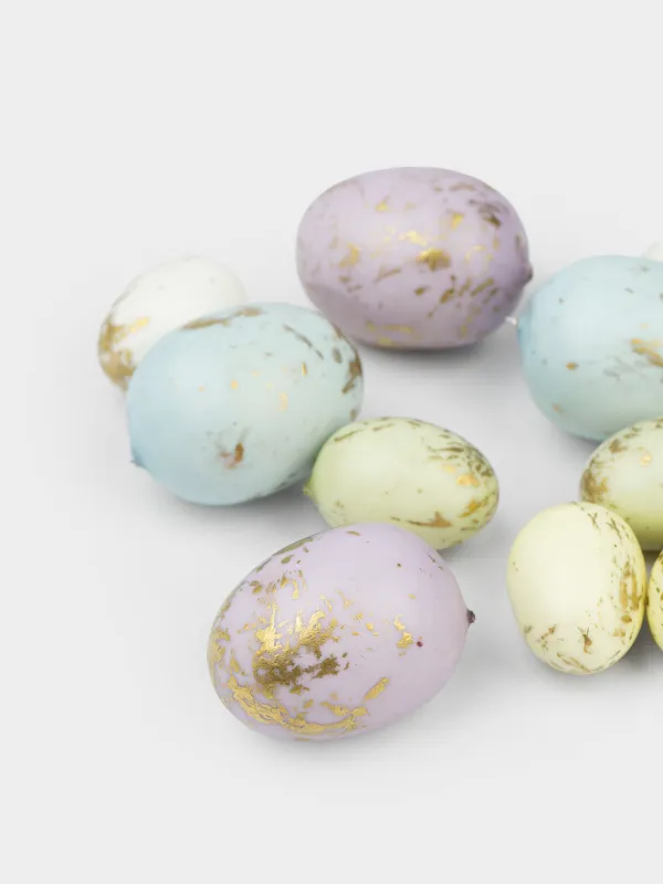 Яйца декоративные, 3 см, 12 шт, в сетке, пенопласт, Перепелиные яйца, Easter decor, image-3