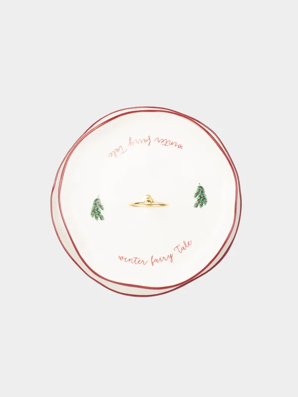 Подставка для пирожных, 23х21/26 см, керамика/металл, Christmas tree, image-2