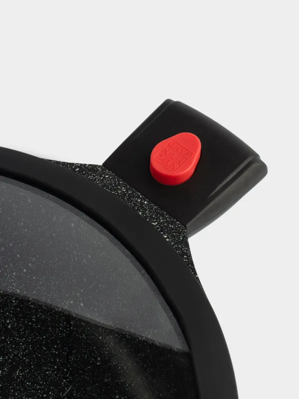 Қуыруға арналған таба, 28 см, қақпағы бар, 3 алынбалы тұтқалар, қапталған, алюминий, Solution Red 2, image-6