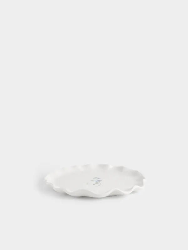 Ыдыс, 25 см, керамика, ақ, Ботакөз, Crumple flower, image-2