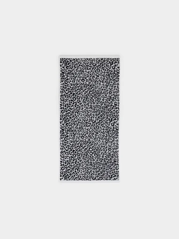 Полотенце, 50х100 см, хлопок, молочное, Леопардовый принт, Leopard cotton, image-3