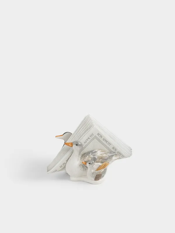 Майлық ұстағыш, 15 см, тіс тазалағыштарға арналған бөлімі бар, керамика, Үйректер мен Tiny үйрек, Duck, image-4