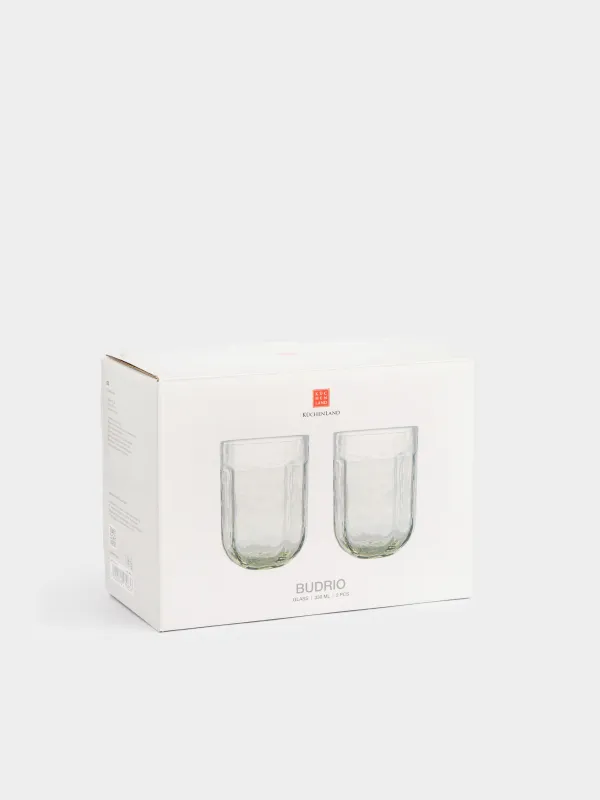 Стакан, 10 см, 330 мл, 2 шт, стекло, зеленый, Budrio, image-4