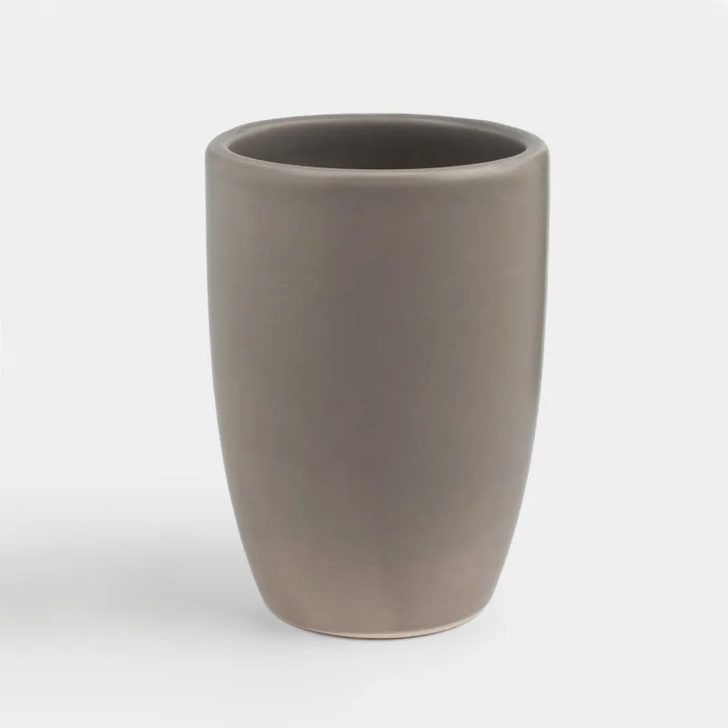 Жуынатын бөлмеге арналған стақан, 10 см, керамика, сарғылт-қоңыр сұр, Giza