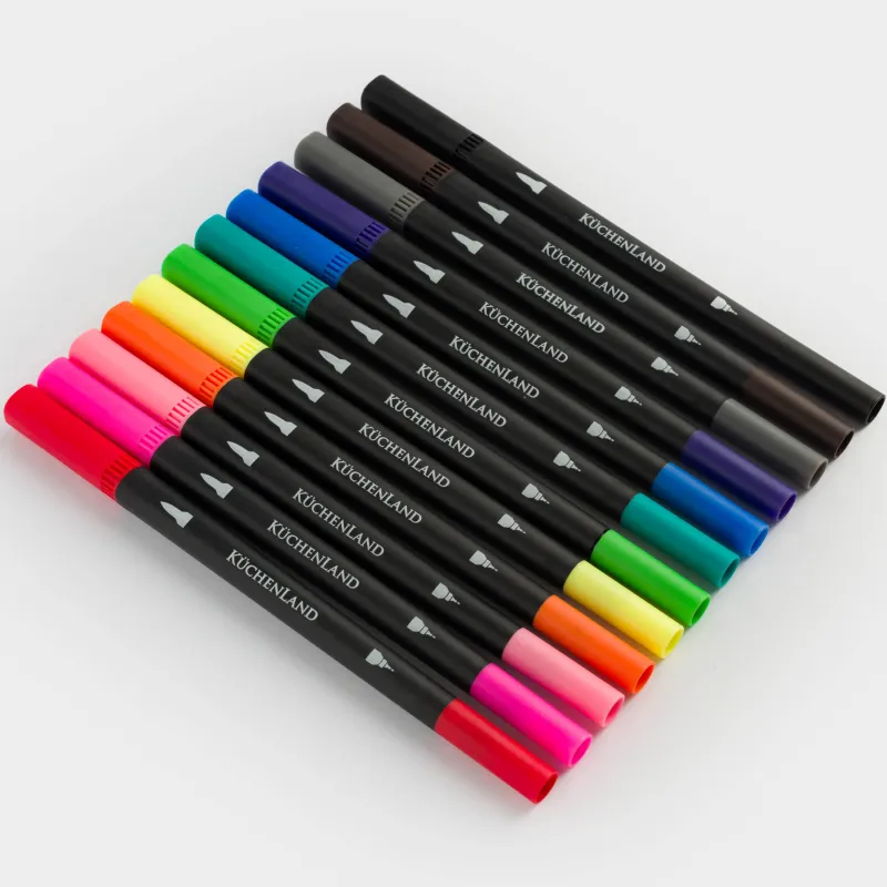 Маркерлер жиынтығы, 12 дана, қос, полипропилен, Draw, image-3