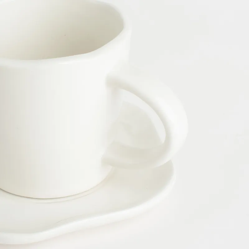 Шай жұбы, 1 адам, 2 зат, 250 мл, керамика, ақ, Жүрек, Amour, image-1