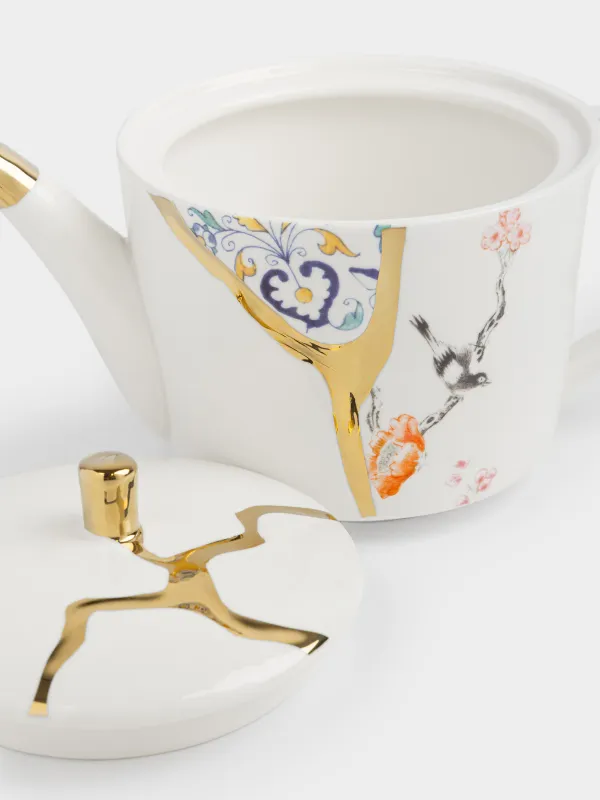 Чайник заварочный, 700 мл, фарфор N, бело-золотистый, Кинцуги, Revival, image-4