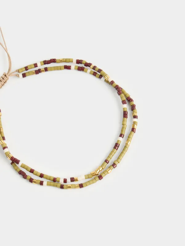 Браслет на ногу, 28 см, пластик/полиэстер, цветной, Pearl color, image-2