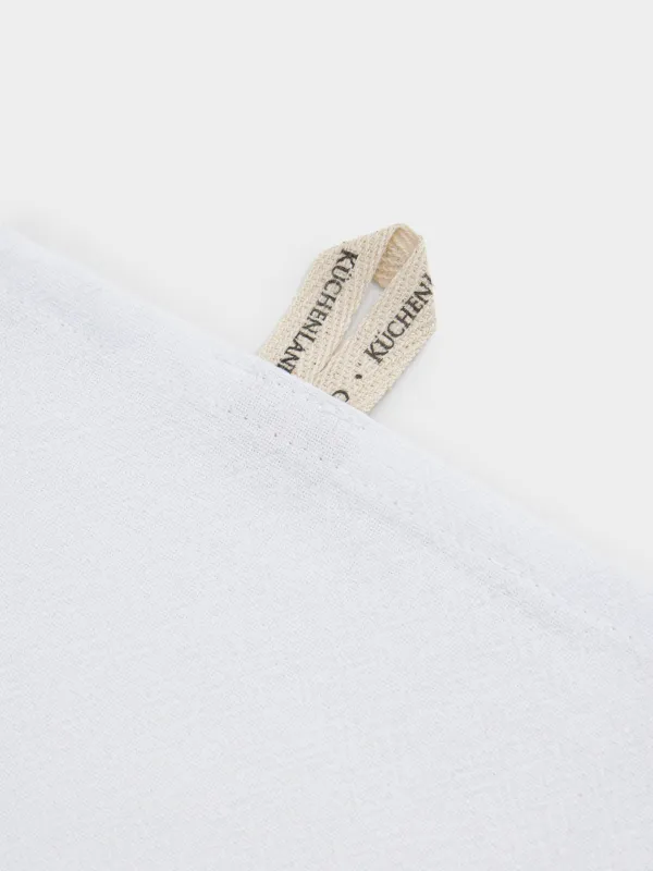 Полотенце кухонное, 40х60 см, хлопок, белое, Кролик в цветах, Rabbit in flowers, image-3