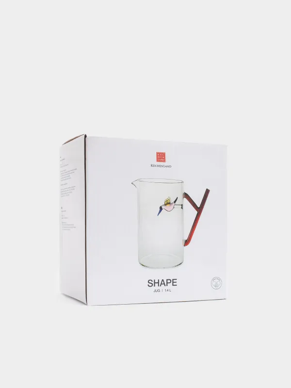 Кувшин, 1,4 л, стекло Б, коричневая ручка, Колибри, Shape, image-4