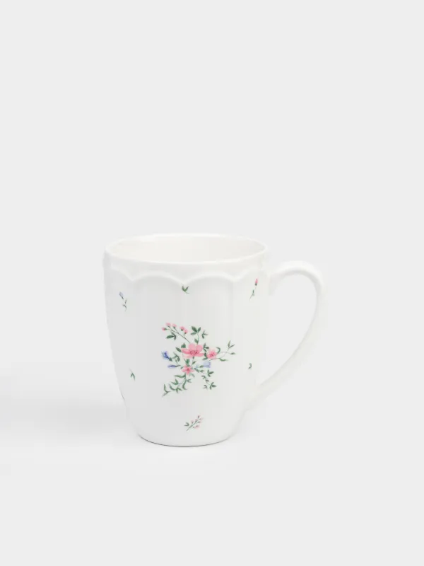 Саптыаяқ, 380 мл, 2 дана, фарфор N, ақ, Нәзік гүлдер, El floria, image-1