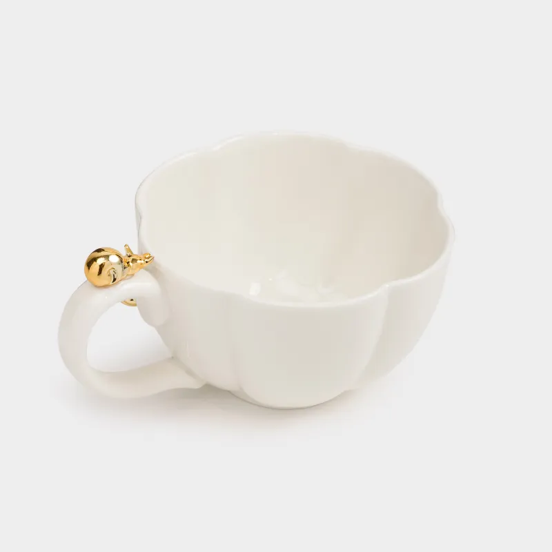 Саптыаяқ, 500 мл, фарфор Р, сүт түстес алтын, ұлулар, ертегі бағы, image-1