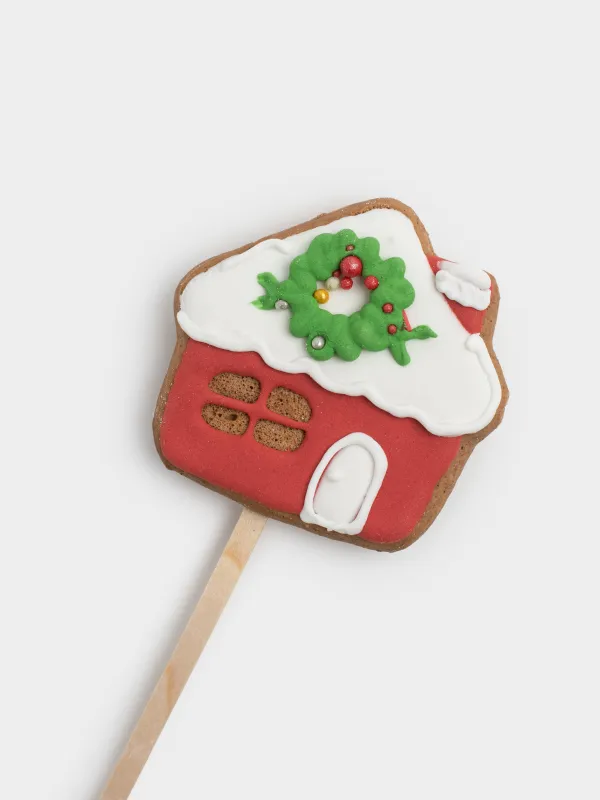 Пряник, 40 гр, глазурленген, шоколадты, таяқшада, қызыл, Үй, Prani, image-1