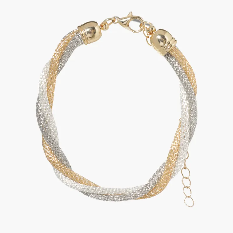 Білезік, 24 см, үштік, металл, алтын-күміс, Бұрау, Flagel, image-0