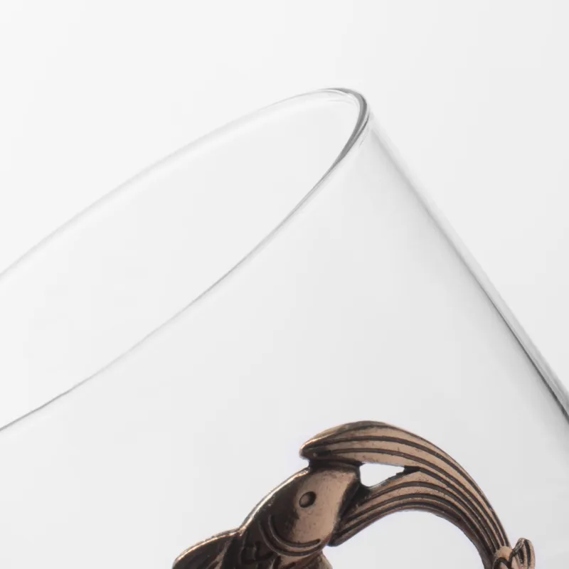 Виски стақаны, 10 см, 340 мл, шыны/металл, алтын, Балықтар, Zodiac, image-2