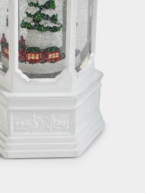 Снежный фонарь, 26 см, пластик, White style, image-4