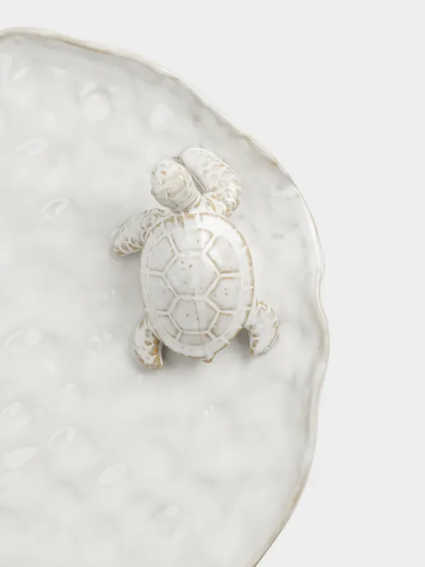 Ыдыс, 25 см, фарфор Р, сүт түстес және сарғылт-қоңыр, Тасбақа, Grand turtle, image-4