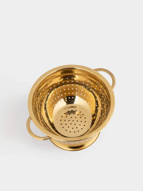 Дуршлаг, 22 см, екі тұтқасы бар, болат, алтын түстес, Classic gold, image-4