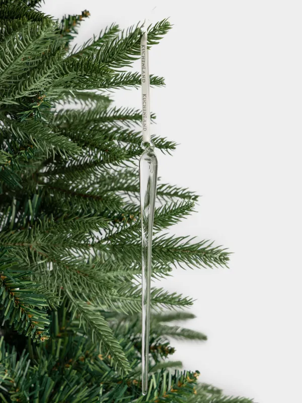 Шырша ойыншығы, 20 см, шыны, Мұз, Ice crystal, image-2