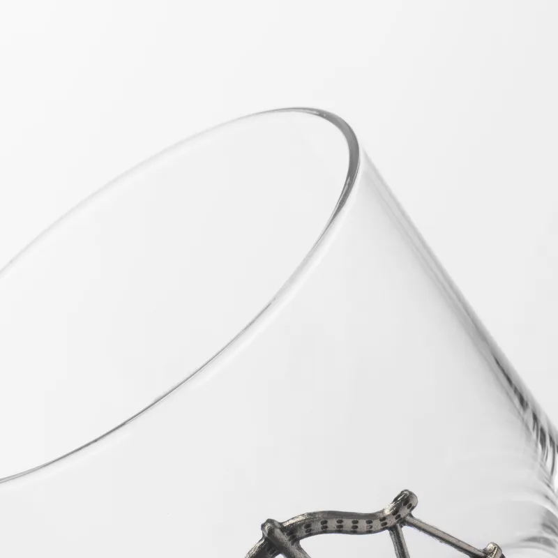 Стакан для виски, 10 см, 340 мл, стекло/металл, серебристый, Весы, Zodiac, image-3