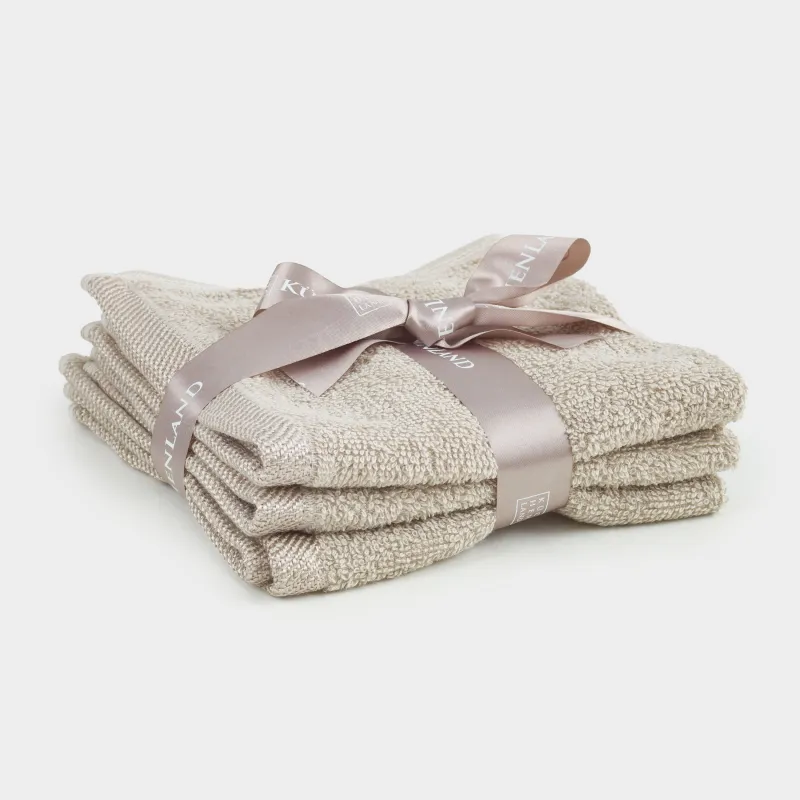 Сүлгі, 30х30 см, 3 дана, мақта, сарғылт-қоңыр, Wellness, image-5