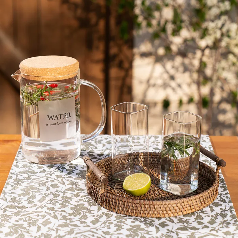 Поднос, 24 см, плетеный, с ручками, ротанг/дерево, круглый, Eco home, image-3