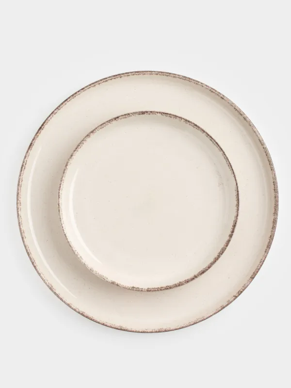 Сервиз обеденный, 6 перс, 18 пр, керамика R, бежевый, в крапинку, Speckled glaze, image-4