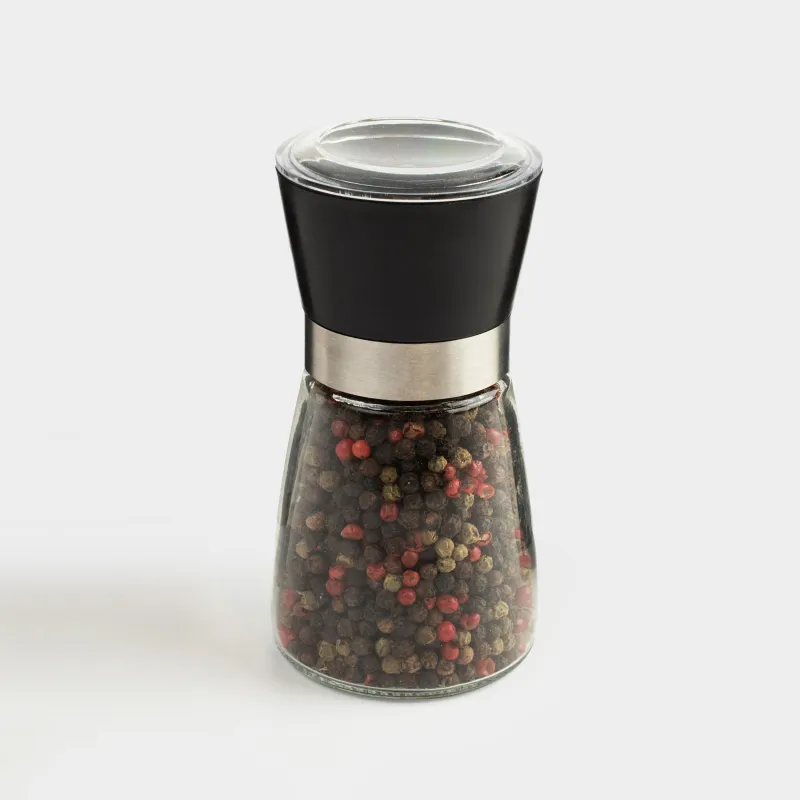 Дәмдеуіштерге арналған диірмен 13 см, механикалық, шыны, Үш бұрыш, Seasoning BBQ